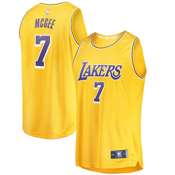 Maillot Los Angeles Lakers Homme JaVale McGee 7 Icon Edition Jaune